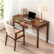 Solid Wood Desk with Drawers for Home Office