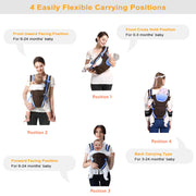 Baby Carrier Breathable Adjustable Wrap with 4 Positions