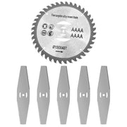 6Pcs High Carbon Steel Alloy Weed Cutter Attachments 5Pcs Metal Blades 1Pc Circular Saw Blade 6in Suitable for Weed Trimming Bush Pruning Tree Cutting