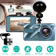 720P Dual Dash Cam Car Camera Recorder Looping Recording Car DVR Driving Vehicle Recorder with Motion Detection Light