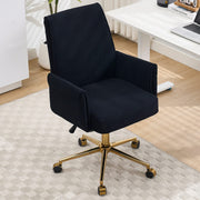 Mid-Back Velvet Office Chair with Memory Foam Cushion