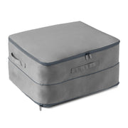 Large Foldable Storage Bag For Comforter Quilt Blanket Clothes Pillows Beddings Self Compression Organizer For Duvet Closet Storage Containers With Du
