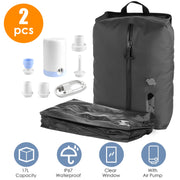 17L Vacuum Storage Bags with Rechargeable Pump - 2 Pack