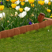 Plastic Garden Lawn Edging 20-Piece Cobblestone Effect