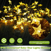 2Pcs Solar Powered String Lights 39.3FT 100LED Beads Fairy Star Lights IP65 Waterproof Decorative Garden Party Christmas Tree Stake Lamps w/ 8 Lightin