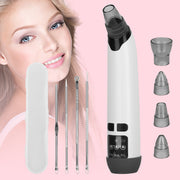 Hot Compress Blackhead Remover Vacuum Electric Pore Extractor Acne Removal Tool with 4 Probes 4 Pimple Popper Tools for All Skins