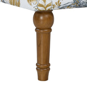 Floral Upholstered Accent Chair with Nailhead Trim