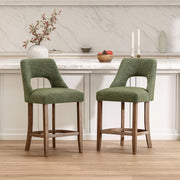 Counter Height Bar Stools Set of 2 with Cutout Back