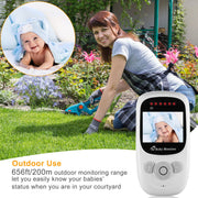 656FT Video Baby Monitor w/ Digital Camera Infrared Night Vision 2.4ÕÕ LCD Two-way Talk Zoom Function 2.4GHz Wireless Transmission Temperature Monitor