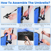 Camping Chair with Umbrella - Foldable Outdoor Chair 330lbs