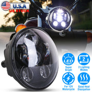 5.75In LED Headlight Motorcycle Projector Headlamp Fit for Harley Dyna Sportster Iron 883 Street Rod Street Bob Softail Deuce Custom Super Wide Glide
