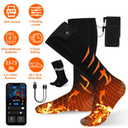 Heated Socks for Men Women Electric Heating Socks with APP Control 5000mAh Battery RechargeableÊThermal Socks Winter Warm Socks for Skiing Hiking Camp