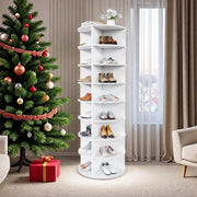 Rotating Shoe Rack Tower, 8-Tier 360° Spinning Organizer