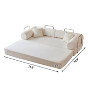 78.8" Convertible Floor Sofa Bed with High Density Foam