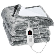 Electric Heated Flannel Throw Blanket 59x50in with 6 Heat Settings