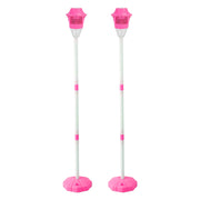 2Pack 3 In 1 Standing Bubble Machines with Colorful Lights and Music Rechargeable Bubble Maker Stands with 2 Modes 3 Adjustable Height for Party Weddi