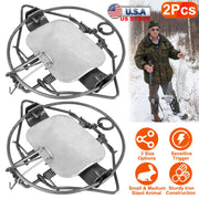 Animal Spring Trap 2-Pack Iron Snap Trap for Pest Control