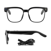 AI Smart Glasses Video Recording Sunglasses with Camera and Audio 8MP HD1080P Real Time Translation 139 Languages Voice Assistant AI Photo Recognition