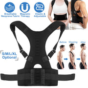 Posture Corrector Back Brace with Magnetic Lumbar Support
