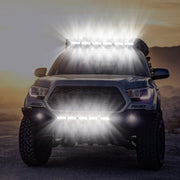 7" LED Light Bar Single Row Offroad Spot Lights 18W Ultra Slim Straight Work Light for Trailer Truck Bus Boat