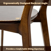 Solid Wood Dining Chair with Curved Backrest