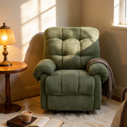 Overstuffed Recliner Chair with Adjustable Backrest & Footrest