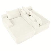 Cloud L-Shaped Corduroy Sectional Sofa with Chaise Lounge