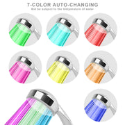 iMounTEK LED Shower Head Handheld Color-Changing Automatically Hydropower without Batteries