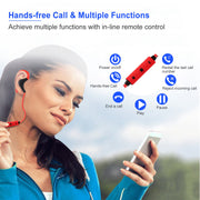 Wireless Headsets V4.1 Sport In-Ear Stereo Headphones Sweat-proof Noise Canceling Earphones Back-Headphone w/Mic Hands-free for Running Hiking Travel
