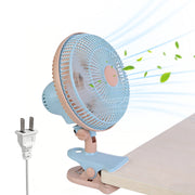 8.66In Oscillating Clip On Fan 2 Speeds Quiet Clamp Fan with 90° Oscillating & Tilting Angle Desktop Wall Mount for Home Office Dorms Strollers