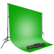 6.5 x 10ft Photo Video Studio Backdrop Background Stand Adjustable Heavy Duty Photography Backdrop Support Stand Set with Carrying Bag Clamps
