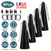 4Pack Fly Table Fans Battery USB Powered Bug Fans Food Fans Fly Table Spinners Traps with Hook for Party BBQ Picnic Camping