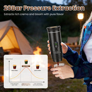 Portable Espresso Machine with Self-Heating & 7500mAh Battery