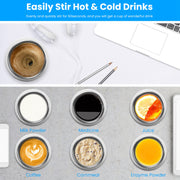 Auto Stirring Coffee Mug with Lid Temperature Control Self-Heating Automatic Magnetic Mixing Mug with 3 Heat Settings Auto-Off Function For Coffee Tea