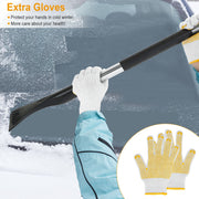Extendable Ice Scraper with Snow Brush and Foam Grip