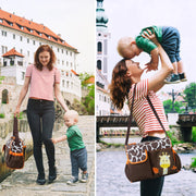 Baby Nappy Diaper Bags Mummy Diaper Duffel Shoulder Bags w/ Wipeable Diaper Changing Pad Transparent Bag Travel Tote Handbags For Overnights