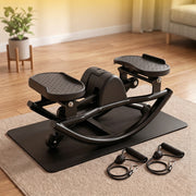Compact Swing Stepper with Resistance Bands & LCD Monitor