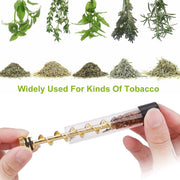 Glass Blunt Pipe Twisty 7-in-1 Grinder Blunt Kit w/ Smoking Metal Tip Cleaning Brush