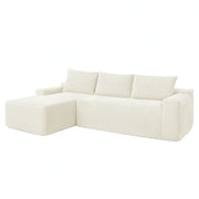 Cloud L-Shaped Corduroy Sectional Sofa with Chaise Lounge