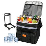 Rolling Cooler Bag with Wheels 35L Insulated Collapsible