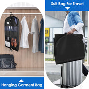 5 Packs Garment Bags Breathable Suit Bag Washable Clothes Cover Protector with Handles for Suits Coat Shirts T-shirts Jackets Dress for Adults Childre