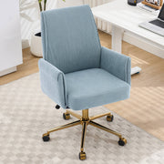 Mid-Back Velvet Office Chair with Memory Foam Cushion