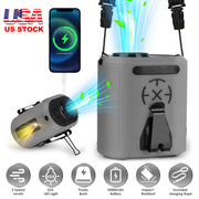 5 In 1 Portable Waist Clip Fan With 5 Speeds Flashlight 10000mAh Battery Operated Personal Wearable Turbo Belt Fan Hands-Free Neck Fan For Camping Tra
