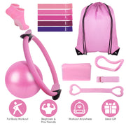 Pilates Ring Essentials Kit - 14-Piece Home Workout Set
