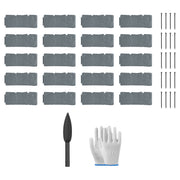 Plastic Landscape Edging 16FT Kit with Cobblestone Design