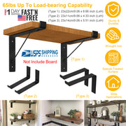 2Pack Wall Mounted Shelf Bracket Heavy Duty L-Shaped Metal Shelf Bracket Rack Support with Screws Set