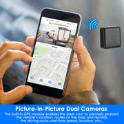 1080P Dual Lens Dash Cam Vehicle Driving Recorder Car DVR with WiFi GPS G-Sensor APP Control Motion Detection Parking Monitor Night Vision