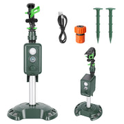Solar Motion Sensor Animal Repellent Sprinkler with LED Light