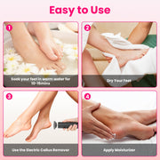 Electric Foot Callus Remover & Nail Grinder with 6 Speeds