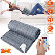 22.8x11.4” Electric Heating Pad for Shoulder Neck Back Spine Legs Feet Pain Relief with  9 Temperature Levels 4 Timer Modes